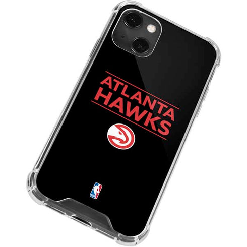 NBA Atlanta Hawks Standard - Black iPhone 15 Plus Clear Case