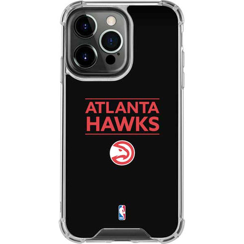 NBA Atlanta Hawks Standard - Black iPhone 14 Pro Clear Case