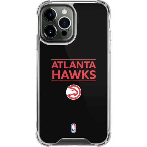 NBA Atlanta Hawks Standard - Black iPhone 15 Pro Max Clear Case