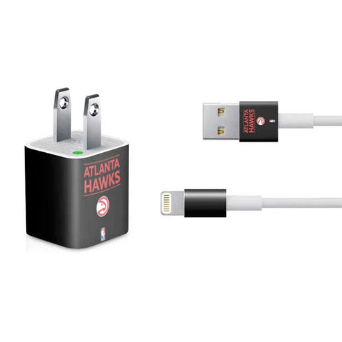 NBA Atlanta Hawks Standard - Black iPhone Charger (5W USB) Skin