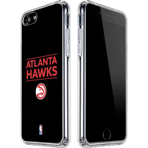 NBA Atlanta Hawks Standard - Black iPhone SE (2nd & 3rd Gen) Clear Case