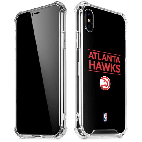 NBA Atlanta Hawks Standard - Black iPhone XS Max Clear Case