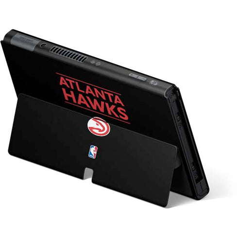 NBA Atlanta Hawks Standard - Black Nintendo Switch OLED (2021) Skin