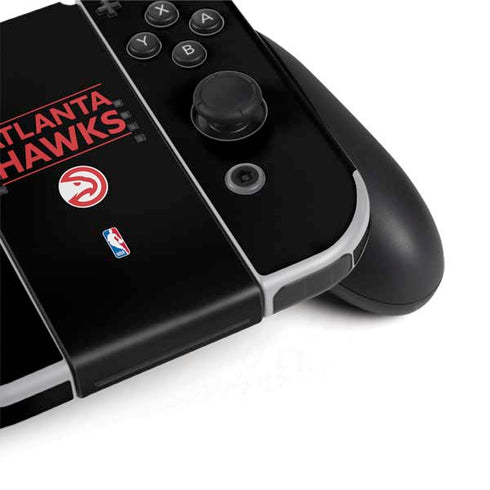 NBA Atlanta Hawks Standard - Black Nintendo Switch OLED (2021) Skin