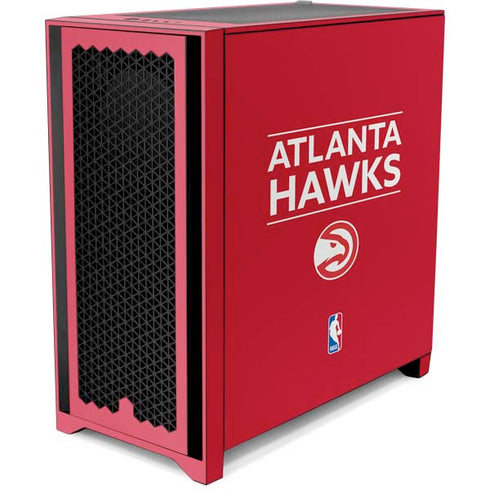 NBA Atlanta Hawks Standard - Red Corsair 4000D Tempered Glass Mid-Tower ATX Case Skin