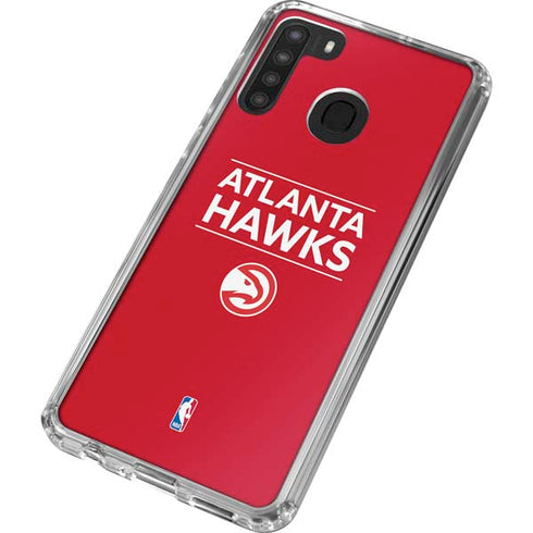NBA Atlanta Hawks Standard - Red Galaxy A21 Clear Case