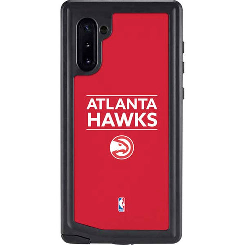 NBA Atlanta Hawks Standard - Red Galaxy Note 10 Waterproof Case