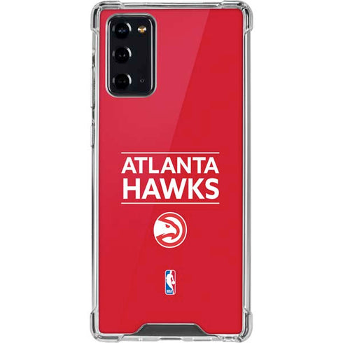 NBA Atlanta Hawks Standard - Red Galaxy Note20 5G Clear Case