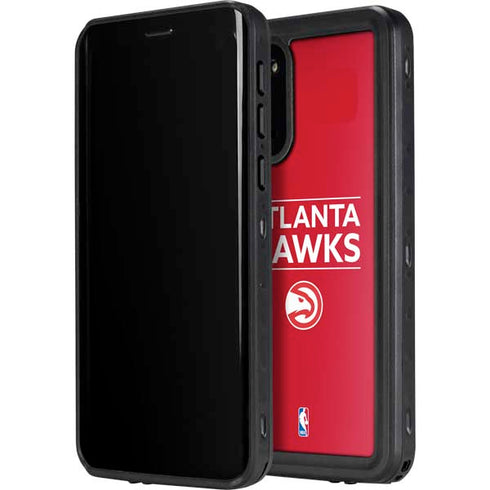 NBA Atlanta Hawks Standard - Red Galaxy S20 Waterproof Case