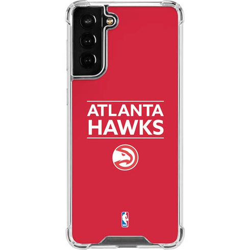 NBA Atlanta Hawks Standard - Red Galaxy S21 FE Clear Case