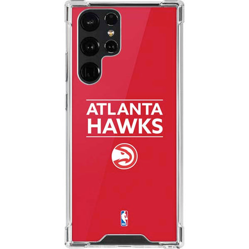 NBA Atlanta Hawks Standard - Red Galaxy S22 Ultra Clear Case