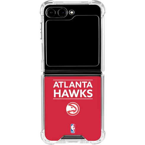 NBA Atlanta Hawks Standard - Red Galaxy Z Flip5 5G Clear Case