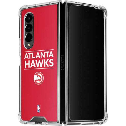 NBA Atlanta Hawks Standard - Red Galaxy Z Fold4 5G Clear Case