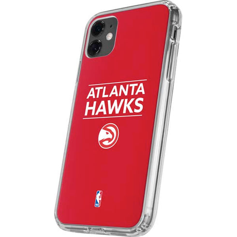 NBA Atlanta Hawks Standard - Red iPhone 11 Clear Case