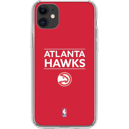 NBA Atlanta Hawks Standard - Red iPhone 11 Clear Case