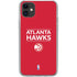 NBA Atlanta Hawks Standard - Red iPhone 11 Clear Case