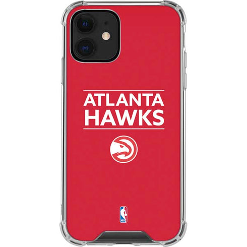 NBA Atlanta Hawks Standard - Red iPhone 12 Clear Case