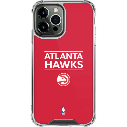 NBA Atlanta Hawks Standard - Red iPhone 13 Pro Max Clear Case