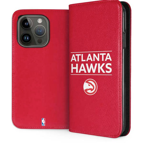NBA Atlanta Hawks Standard - Red iPhone 14 Pro Folio Case