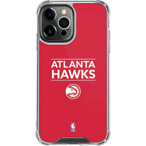 NBA Atlanta Hawks Standard - Red iPhone 14 Pro Max Clear Case