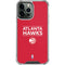 NBA Atlanta Hawks Standard - Red iPhone 14 Pro Max Clear Case