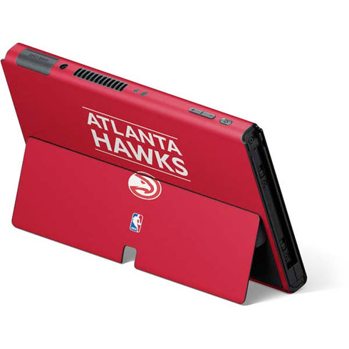 NBA Atlanta Hawks Standard - Red Nintendo Switch OLED (2021) Skin