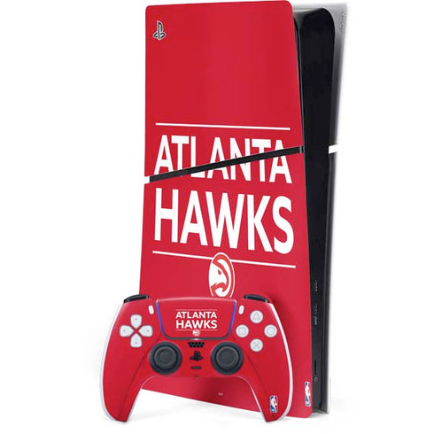 NBA Atlanta Hawks Standard - Red PS5 Slim Digital Edition Console Skin