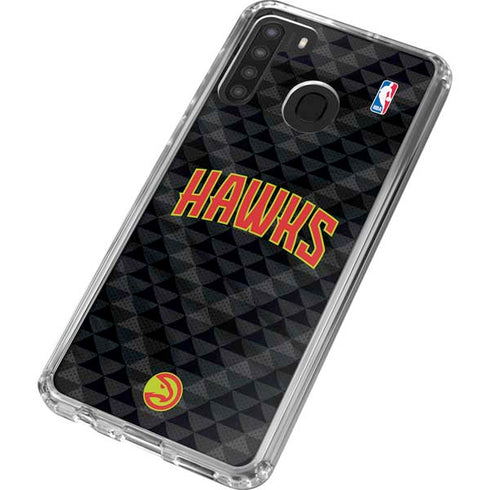 NBA Atlanta Hawks Team Jersey Galaxy A21 Clear Case