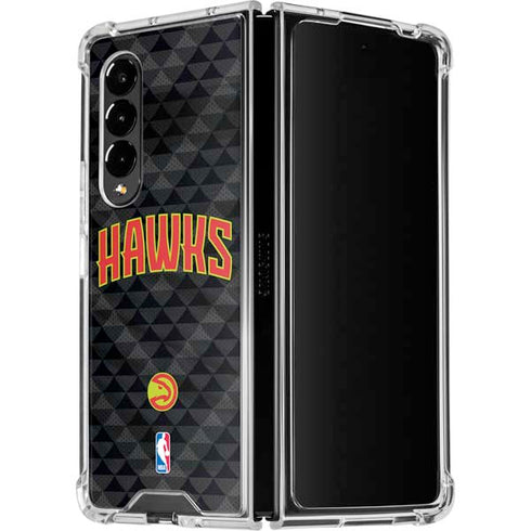 NBA Atlanta Hawks Team Jersey Galaxy Z Fold4 5G Clear Case