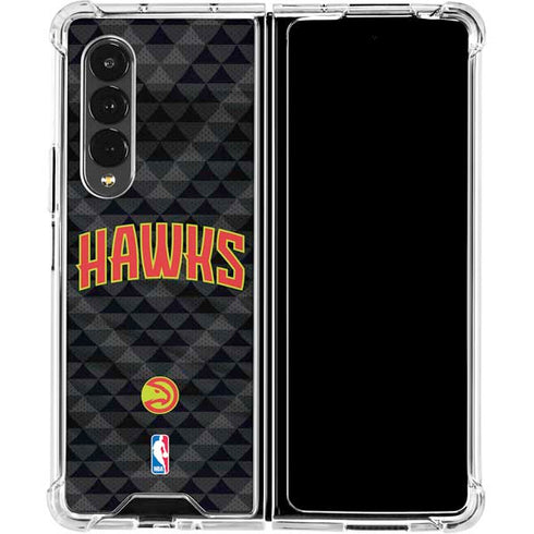 NBA Atlanta Hawks Team Jersey Galaxy Z Fold4 5G Clear Case