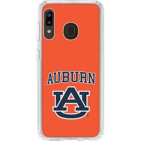 Auburn University AU Orange Galaxy A20 Clear Case