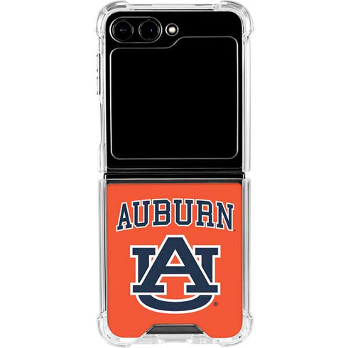 Auburn University AU Orange Galaxy Z Flip5 5G Clear Case