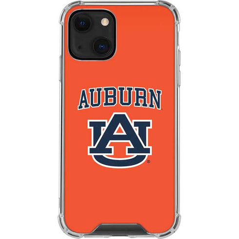 Auburn University AU Orange iPhone 14 Plus Clear Case