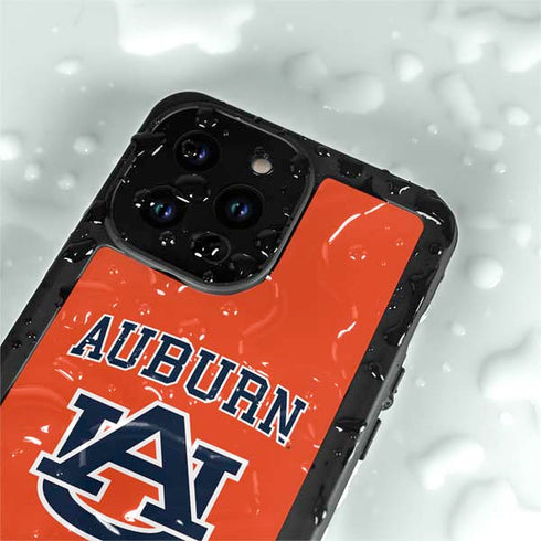 Auburn University AU Orange iPhone 14 Pro Max Waterproof Case