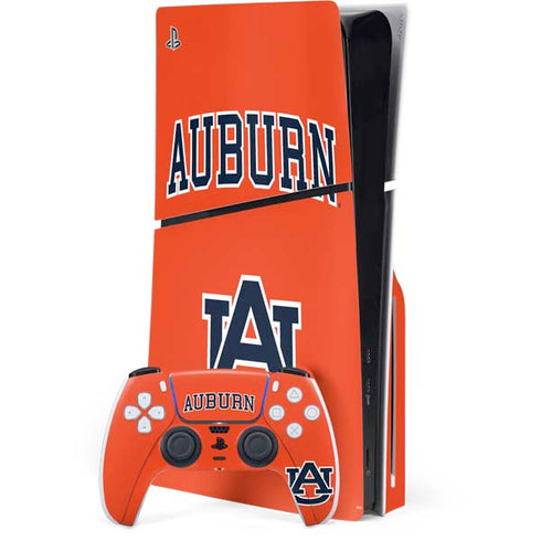 Auburn University AU Orange PS5 Slim Disk Bundle Skin