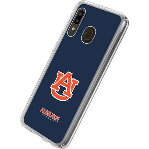 Auburn University Logo Blue Galaxy A20 Clear Case