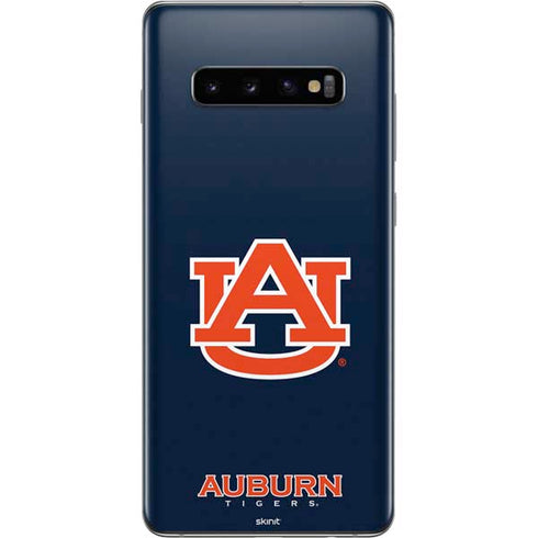 Auburn University Logo Blue Galaxy S10 Plus Skin