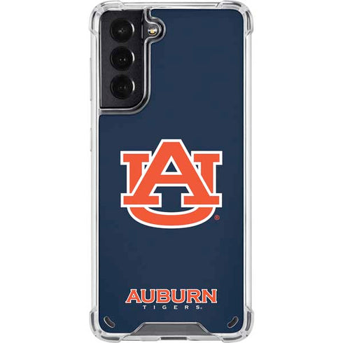 Auburn University Logo Blue Galaxy S21 5G Clear Case