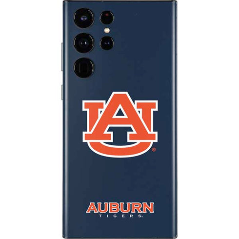 Auburn University Logo Blue Galaxy S22 Ultra Skin