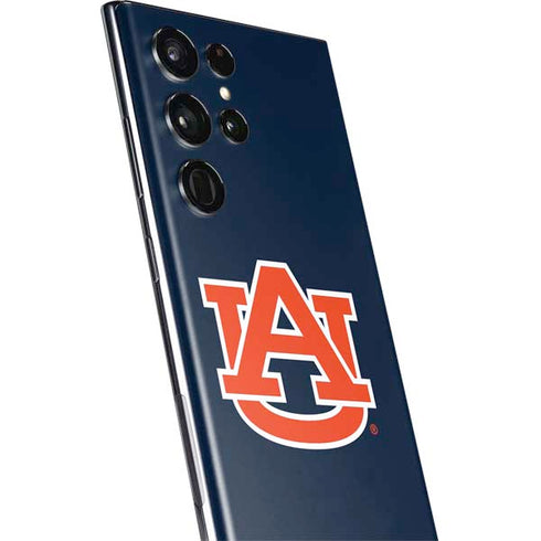 Auburn University Logo Blue Galaxy S22 Ultra Skin