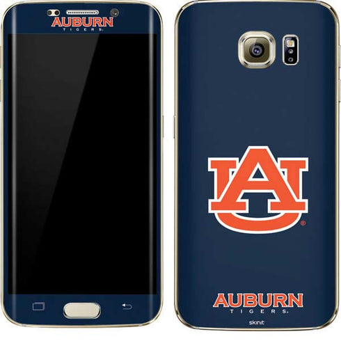 Auburn University Logo Blue Galaxy S7 Edge Skin