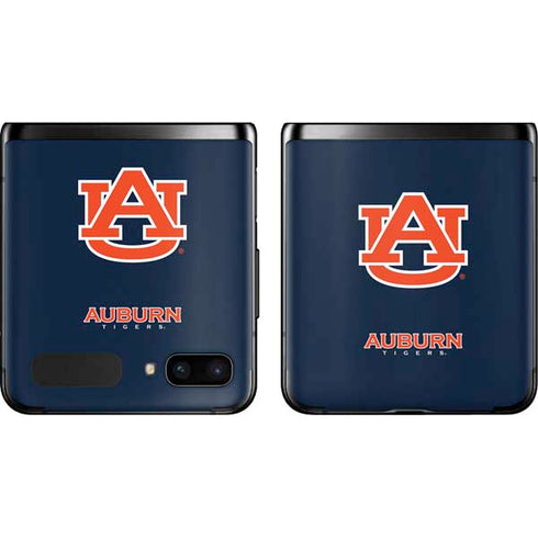 Auburn University Logo Blue Galaxy Z Flip Skin