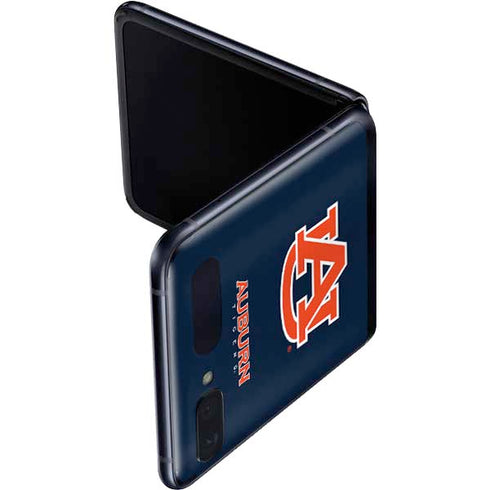 Auburn University Logo Blue Galaxy Z Flip Skin