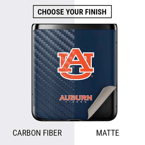Auburn University Logo Blue Galaxy Z Flip Skin