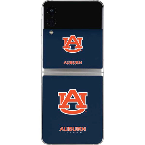 Auburn University Logo Blue Galaxy Z Flip3 5G Skin