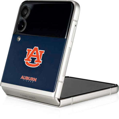 Auburn University Logo Blue Galaxy Z Flip3 5G Skin