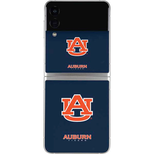 Auburn University Logo Blue Galaxy Z Flip4 5G Skin