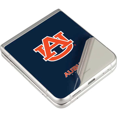 Auburn University Logo Blue Galaxy Z Flip4 5G Skin