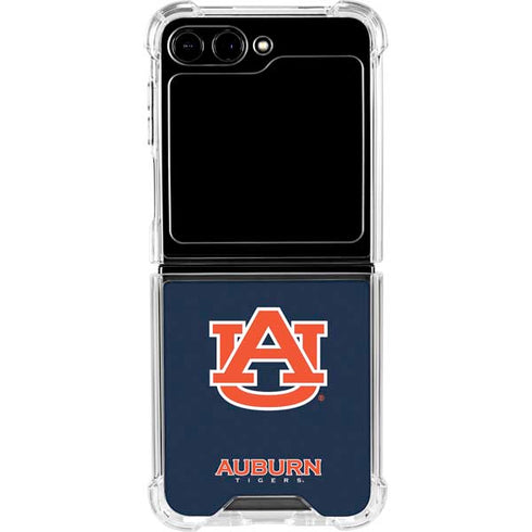 Auburn University Logo Blue Galaxy Z Flip5 5G Clear Case