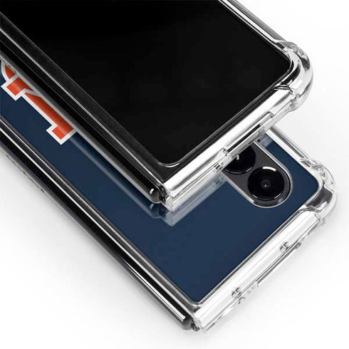 Auburn University Logo Blue Galaxy Z Fold4 5G Clear Case